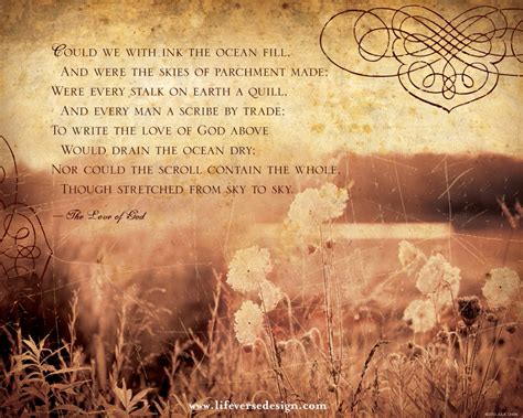 The Love of God Hymn Lyrics Artwork created by Life Verse Design ...