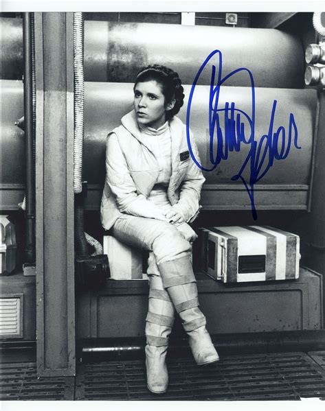 Lot Detail - Star Wars: Carrie Fisher Behind-the-Scenes Signed 8” x 10 ...