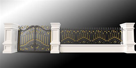 Gate and fence Metal Art 3D model | CGTrader