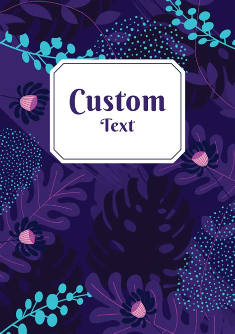 Editable Binder Cover Templates Purple