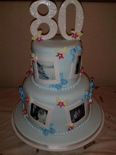 80th Birthday - Decorated Cake by SueC - CakesDecor