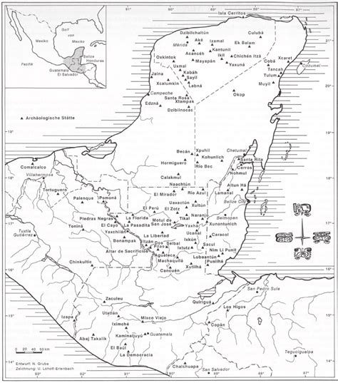 1. Map of the Yucatan peninsula with major archaeological sites.... | Download Scientific Diagram