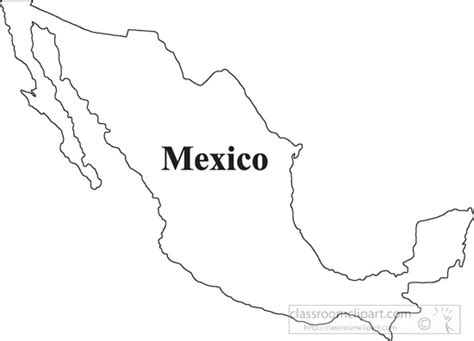 Country Maps Clipart Photo Image - mexico-outline-map-clipart-13 ...