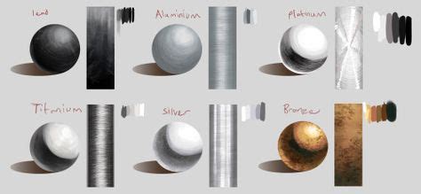 reference Digital Painting textures art reference metals | Metal drawing, Texture sketch ...