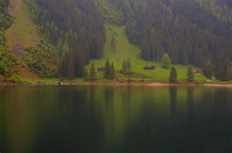 lake foggy while hiking in autumn 6515319 Stock Photo at Vecteezy