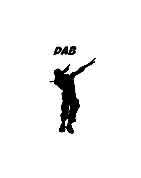 Fortnite Emote Dab SVG DXF Fichiers PNG | Etsy