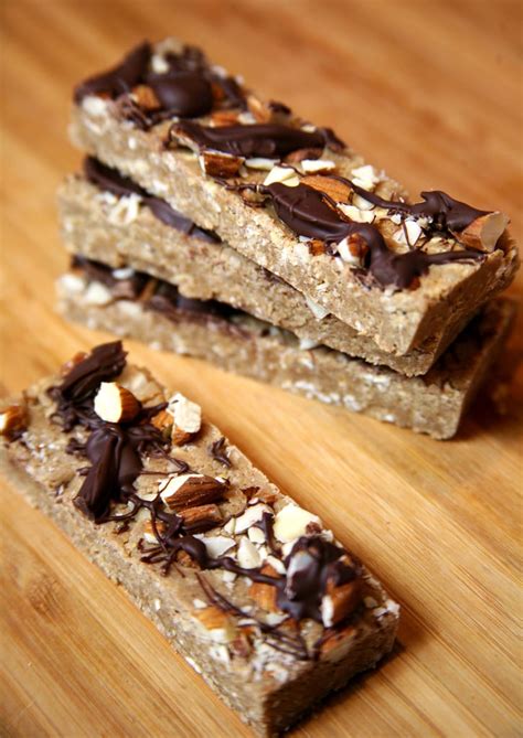 Chocolate Almond Protein Bars | High-Protein Vegetarian Snacks | POPSUGAR Fitness Photo 3