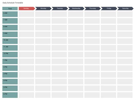 Daily Schedule Timetable | 流程图 Template