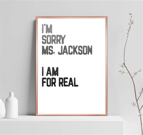 OutKast Song Lyrics Sorry Ms Jackson Print Song Poster | Etsy