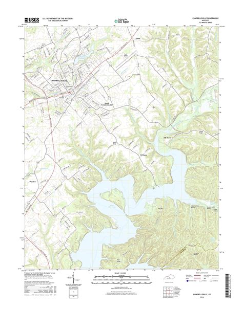 MyTopo Campbellsville, Kentucky USGS Quad Topo Map