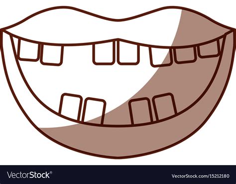 Mouth with bad teeth Royalty Free Vector Image