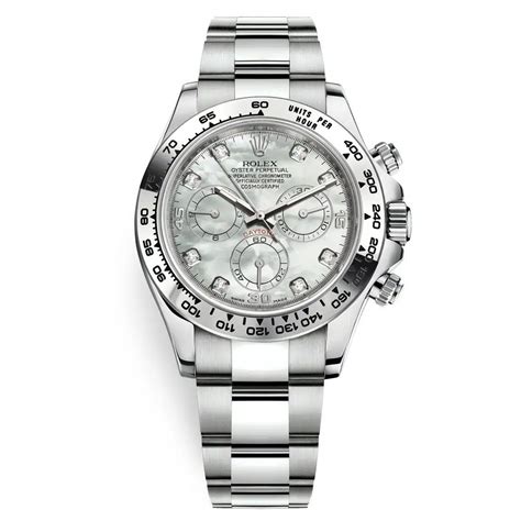 Rolex 116509 Cosmograph Daytona White MOP Diamond Oyster White Gold ...