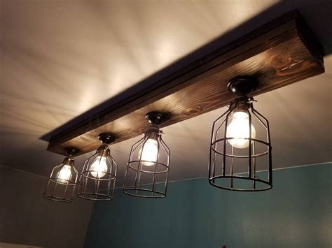 Rustic Farmhouse Decor Ceiling light Cage Light Barn