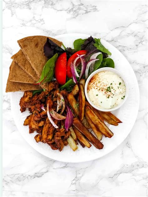 Healthy Greek Chicken Gyro Platter - Baked Ambrosia