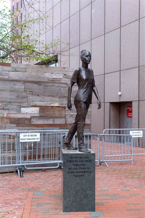 Statue of Child with Bill Russell in Boston Editorial Stock Photo - Image of business, buildings ...