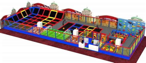 Indoor trampoline park has many play zones and popular by kids and adult.