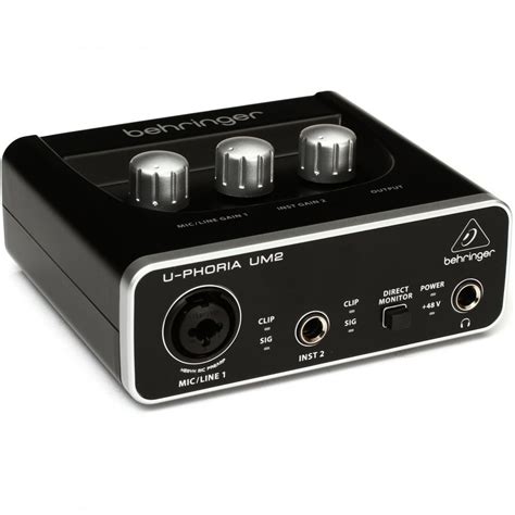 UM2 U-Phoria USB Audio Interface with switchable +48V phantom power