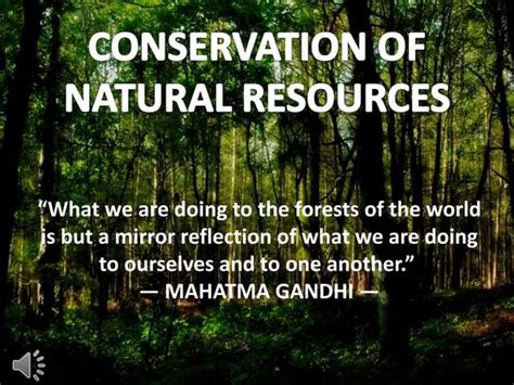 CONSERVATION OF NATURAL RESOURCES - PPT