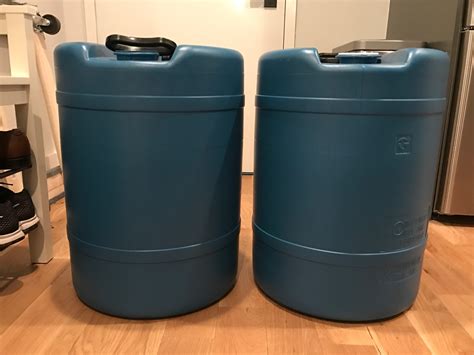 15 gallon water storage containers (x2)