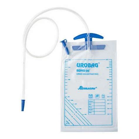 Plastic Transparent and Blue Romsons Uro Bag For Urine Collection at Rs 35/bag in Ghaziabad