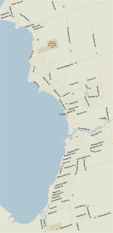 Keswick Map, Ontario - Listings Canada