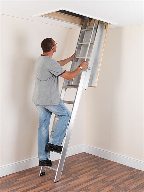 Ramsay AL Aluminium Sliding Loft Ladder, Ideal for Commercial ...