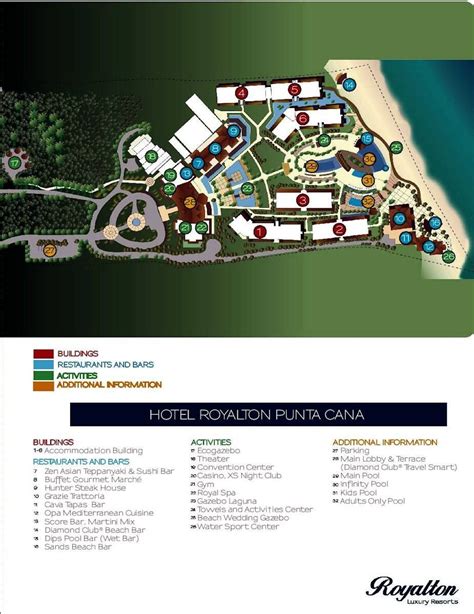 Map Royalton Punta Cana, Vacation Club, Luxury Diamonds, Infinity Pool, Hotel, Dominican ...