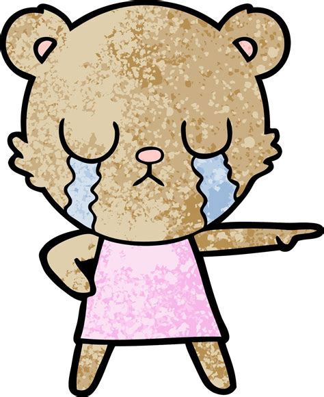 crying bear cartoon chraracter 12395925 Vector Art at Vecteezy