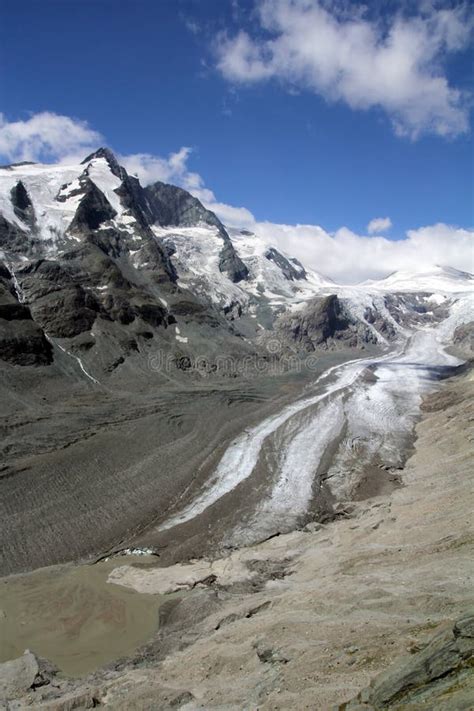 Austria Pasterze Glacier Panorama Melt Stock Photo - Image of europe ...