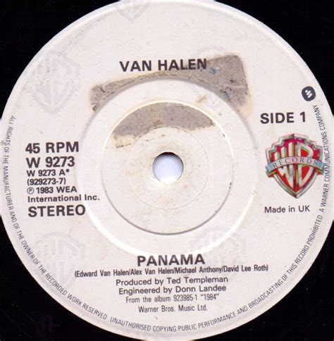 Van Halen Panama Vinyl Records and CDs For Sale | MusicStack