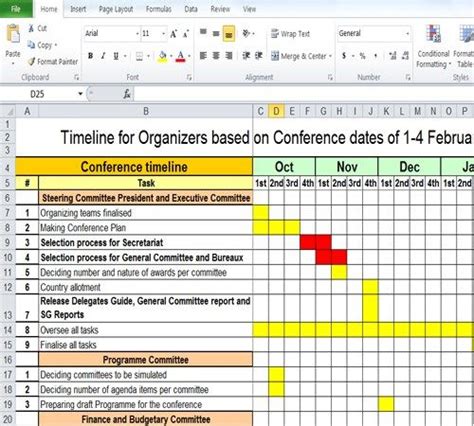 Free TIMELINE Spreadsheet Download Sample Timelines | Event planning ...