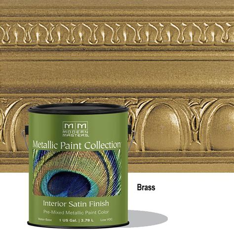 Modern Masters 1 gal. Brass Satin Metallic Interior Paint-ME289GAL ...