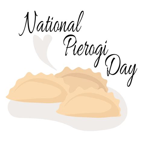 National Pierogi Day, Idea for poster, banner or menu design, filled ...