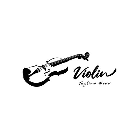 vector de logotipo de icono de violín estilizado. 12255325 Vector en ...