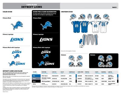 Detroit Lions Colors | Sports Teams Colors | U.S. Team Colors