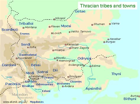 thracian_tribes+towns.gif (696×517) | Tribe, Map, History