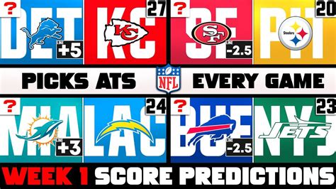 NFL Week 1 Score Predictions 2023 (NFL WEEK 1 PICKS AGAINST THE SPREAD 2023) - YouTube