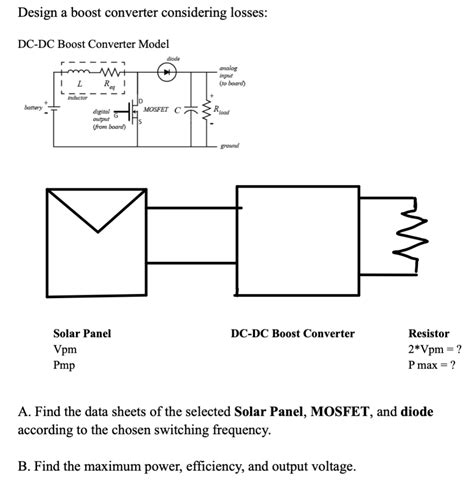 Solved Design a boost converter considering losses: DC-DC | Chegg.com