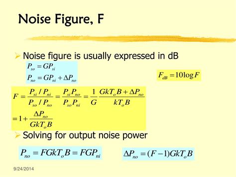 Formula For Noise Figure