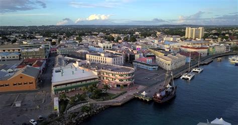 Aerial view of downtown Bridgetown, Barbados 21836469 Stock Video at Vecteezy