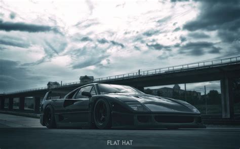 Ferrari, Ferrari F40, car, vehicle, digital art, pop-up headlights HD ...