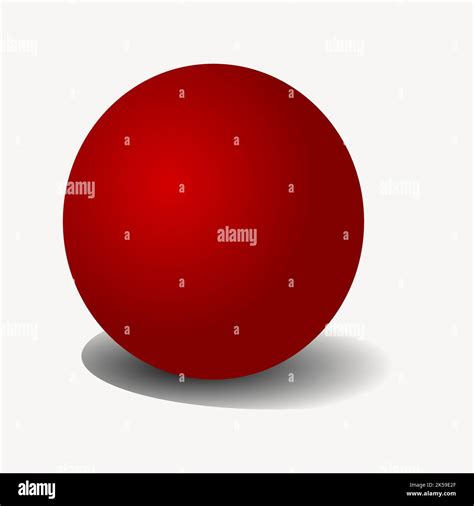 Red ball clipart, sport equipment illustration vector Stock Vector ...