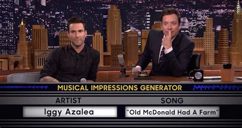 Watch Jimmy Fallon & Adam Levine Play Wheel Of Musical Impressions