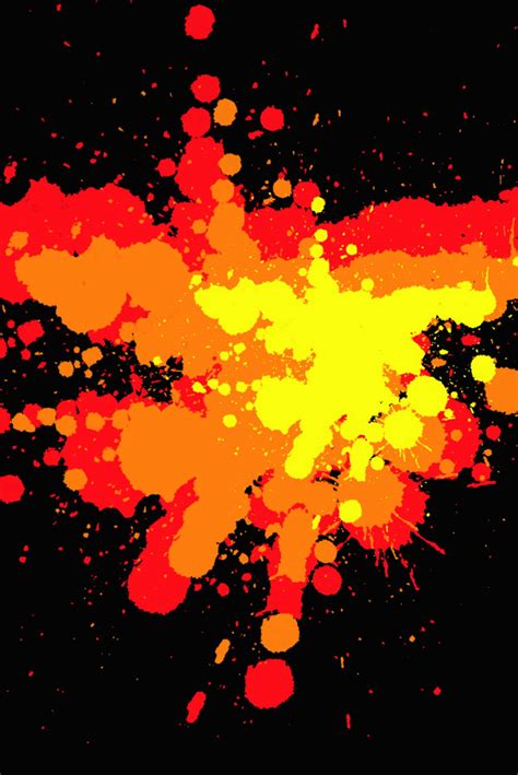 Download Caption: Colorful Paint Splatter on iPhone 4S Screen Wallpaper | Wallpapers.com