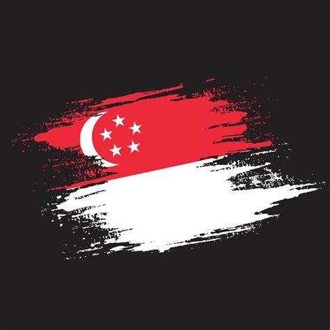 New Singapore grunge flag design 16542824 Vector Art at Vecteezy