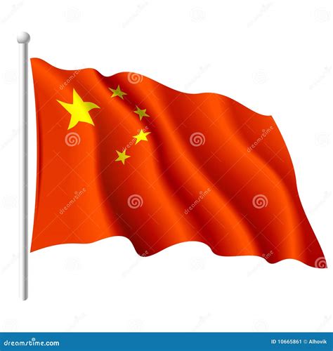 Flag Of The Peoples Republic Of China Stock Image - Image: 10665861