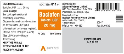 Baclofen - FDA prescribing information, side effects and uses