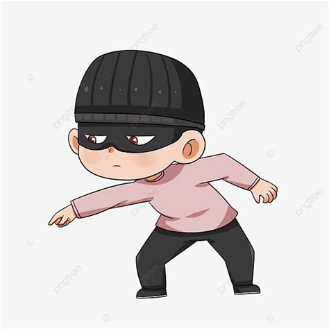 Robber Hd Transparent, Reaching Robber Clip Art, Clipart, Cartoon Style ...