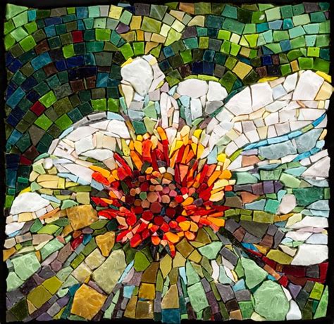 Fine Art Print of Zinnia in A Shady Garden Mosaic Art by - Etsy