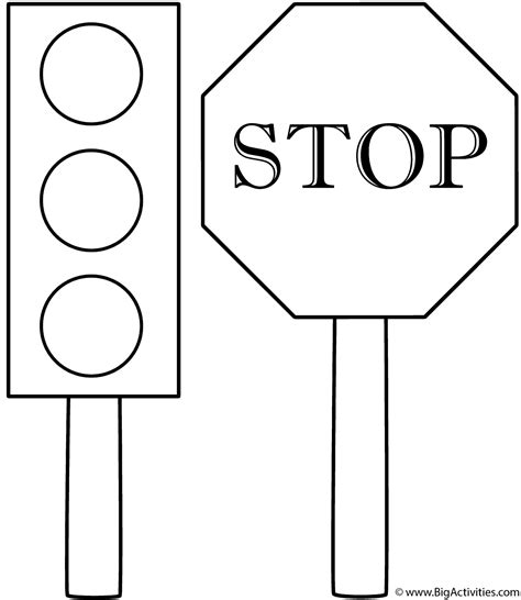 Entrelosmedanos: Stop Sign Coloring Pages